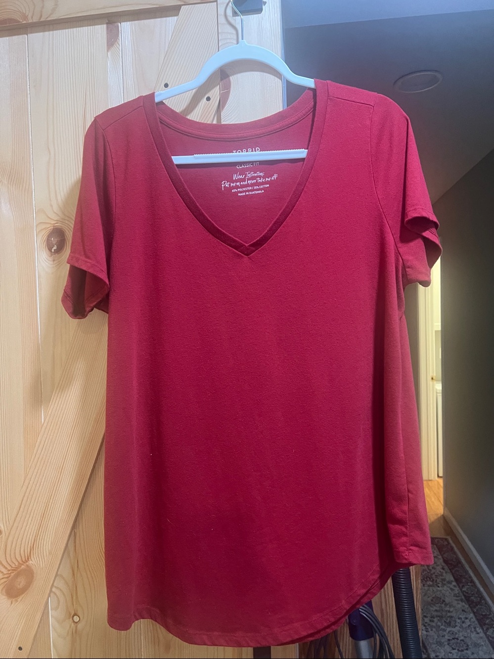 torrid Red V-Neck Short Sleeve Top